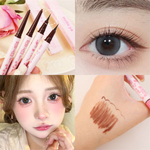 【Perfect Sunfeel】Double Head Natural Matte Liquid Eyeliner Pen 2 in 1 Lying Silkworm Gel Pencil Lasting Black Brown Eye Liner Makeup Cosmetics