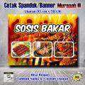 Spanduk Banner Sosis Bakar Ukuran 95 cm x 70 cm. 