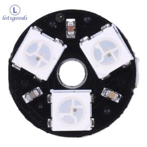 [Hàng Mới Về] mô-đun phát triển đèn LED RGB hình tròn bảng mạch phát triển đèn màu ws2812b 3 bit 5V cho Arduino
