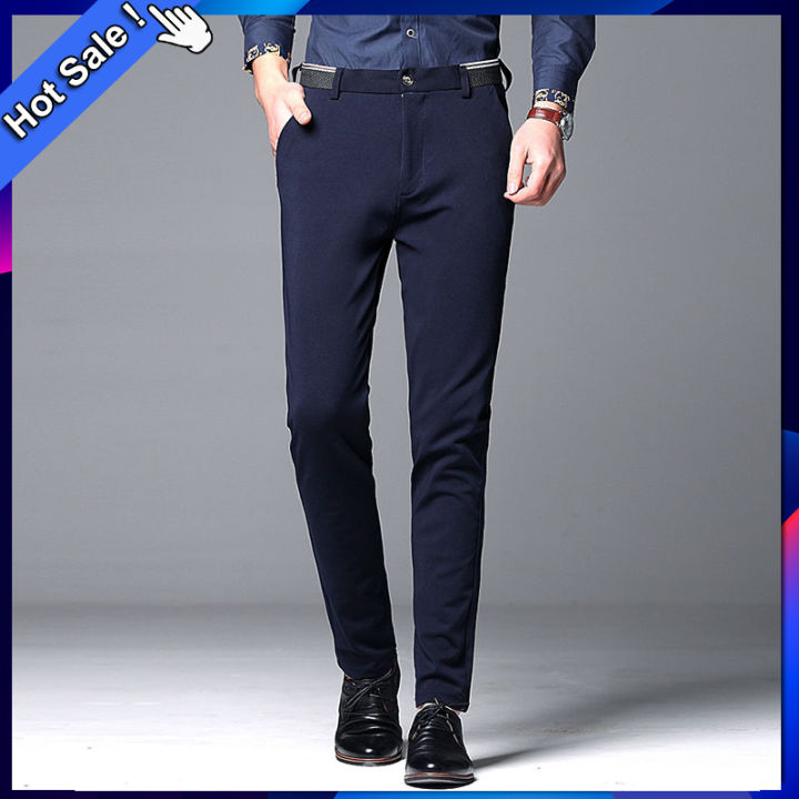 Men's Stretch Dress Pants Slim Fit Skinny Suit Pants