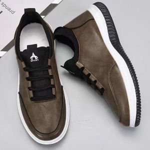 LHSunshine พร้อมจัดส่งในไทย รองเท้าผ้าใบแฟชั่นผู้ชาย ดีไซน์บูทหุ้มข้อ วัสดุหนังเทียมดูดีมาก คุณผู้ชายใส่แล้วเท่ห์เลย พร้อมจัดส่งแล้ววันนี้