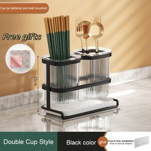 【Free Gifts】Cutlery Wall-mounted Utensil Storage Organizer Stand Storage Holder Separate Spoon Fork Chopstick Cooking Pantry Kitchen Accessor Kitchen Storage Organizer Shelf Aatroxw