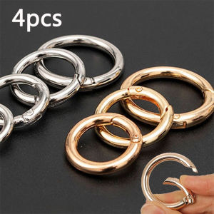 4Pcs/lot Metal O Ring Spring Clasps Openable Round Carabiner Keychain Buckles Connector DIY