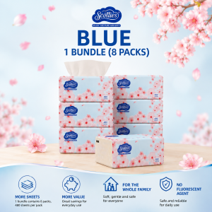 Hot Selling Sakura Print 4-Ply Thick Soft Facial Tissue 420 Sheets Original Wood Pulp No Lint Dispos