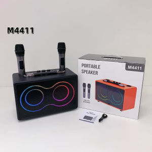ลำโพงบลูทูธ30W รุ่นใหม่M4411 ไมโครโฟนไร้สาย 2 ตัว เบสหนัก【15W*2】 USB/TF/AUX/FM/TWS Bluetooth speakers