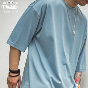 Maden Thương Hiệu Dụng Cụ Phong Cách 2025 nam mùa hè mới Mỹ Retro Băng Oxy Mát Mẻ Sợi Lụa băng Cảm Giác Mỏng T-Shirt nam rộng Cơ Bản Thoáng Khí Cậu Bé tay ngắn