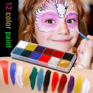 【In stock】12 Color Oil Body Painting Pigments Body Face Painting Clown Halloween Makeup Face Makeup Oil Painting