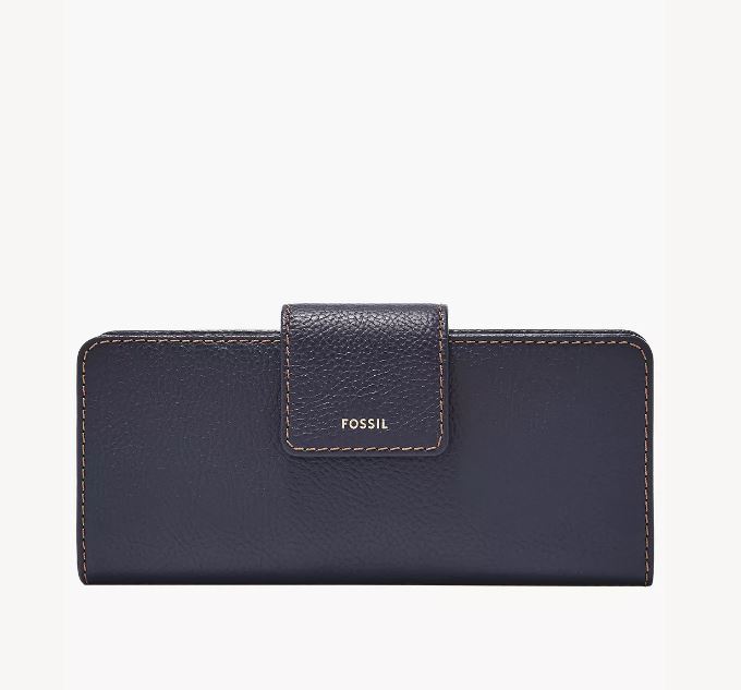 Fossil Madison Tab Clutch Insignia Blue Dompet Wanita SWL2227