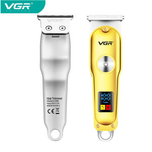VGR Professional Hair Trimmer Digital Usb Rechargeable Hair Clipper Haircut Ceramic Blade Razor Hair Cutter Barber Machine