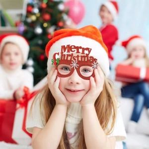 Christmas Glasses Frame Santa Claus Xmas Tree Elk Glasses Photo Props Merry Christmas Party Decorations Christmas Ornaments Gift