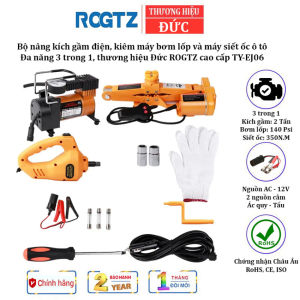 Bộ nâng kích gầm điện kiêm máy bơm lốp và máy siết ốc ô tô đa năng 3 trong 1 nhãn hiệu ROGTZ TY-EJ06 tải trọng 2 tấn - Hàng chính hãng bảo hành 24 tháng