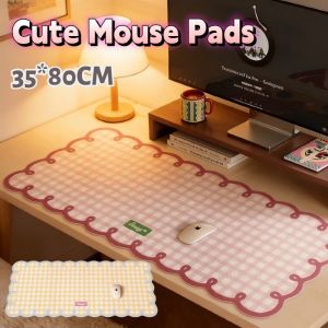 Double-Sided PVC Leather Desk Pad Sided Keyboard Cute Mouse Pads Waterproof Desk Pad Easy Clean