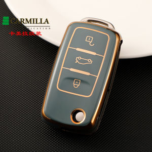 Car Key Cover Case Holder Keychain for VW Volkswagen VENTO Polo Golf Passat Beetle Caddy T5 Up Eos Tiguan Jetta for Skoda Octavia A5