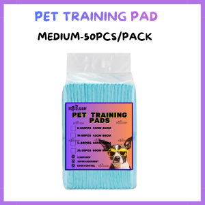 Fortress 50pcs MEDIUM 45cmX60cm Dog Cat Training Pad Pet Pee Pad Potty Pads Dog Pee Wee Pee Poop Training Pad Super Absorbent