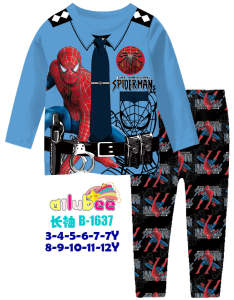 [Clearance sz 3T] Ailubee Pyjamas Pajamas SPIDER B1637 Boy Night Wear Nightwear Baju Tidur Tidor Kanak Kanak-Kanak Budak Lelaki [CLEARANCE SZ 3T 7T]