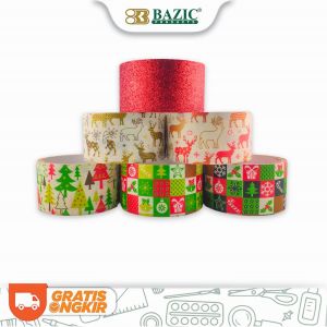 Christmas Decor Tape - Lakban Kain Motif Natal