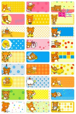 Personalized Name Sticker Cartoon Waterproof Stickers Labels Reward Sticker For Office School Childcare Birthday Christmas Teacher Children Day