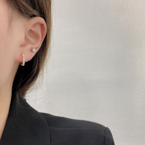 MillionGrid 1 bộ thời trang mới Vòng tròn kim loại thả bông tai nhỏ cho phụ nữ xu hướng mặt dây chuyền xuyên Bông tai Bộ đồ trang sức quà tặng