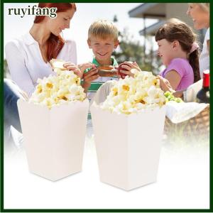 ruyifang 10 Pcs Popcorn Snack Box Disposable Snack Containers Paper Chicken Box