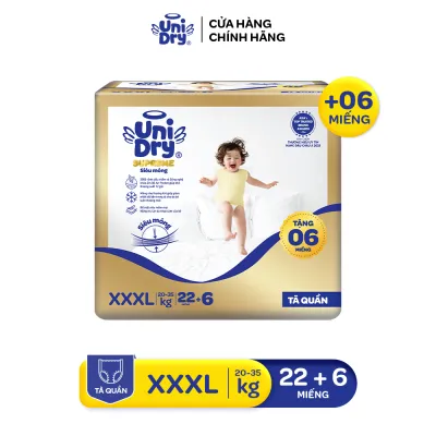 [Siêu mỏng 2mm] Tã quần UniDry Supreme size XXXL22