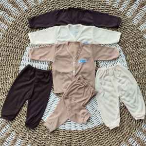 3 Set / 6 pcs selan Baju Bayi Baru Lahir Lengan panjang pendek kutung 0-3 Bulan newborn