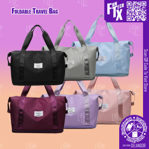 FunTechX Large Capacity Storage Folding Bag Travel Bags Tote Carry On Luggage Handbag Waterproof Duffel Women Shoulder Bags