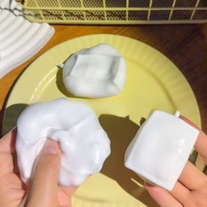 Tofu-Shaped ASMR Sensory Anti-Stress Toys Crunchy Stress Relief Squishy Toys Satisfying Sound Effects For Filling Building Block