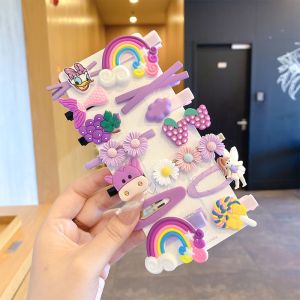 Bộ 14 Chiếc Kẹp Tóc Dễ Thương Kẹp Tóc Mái Kẹp Tóc Hoa Quả Cho Bé Gái Phụ Kiện Tóc