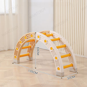 Kids Sensory Balance Beam Montessori Pickler Vestibular Training Board Indoor Climbing Frame Early Education 儿童攀爬平衡感统训练器