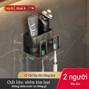 Giá để bàn chải đánh răng/giá để bàn chải đánh răng bằng nhôm kim loại/Giá để bàn chải đánh răng kem đánh răng phòng tắm/lắp đặt khoan miễn phí Dễ sử dụng
