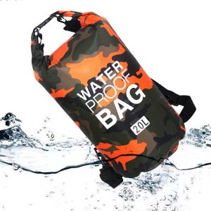Ocean Pack Dry Bag Waterproof bucket Bag Sling Shoulder Backpack Outdoor travel bag 10L 20L Fishing Dry Bag Waterproof Backpack PVCwater proof