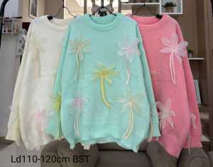 ATASAN SWEATER FLOWER UNIK IMPORT BST