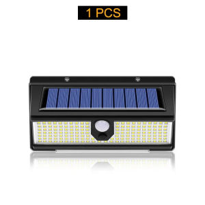 Solar Wall Light 190Leds Security Led Waterproof Outdoor Garden Lights Dusk To Dawn Street Motion Sensor Decorative Garage Decor Lighting Lamps Walkway Gate Landscape Super Bright