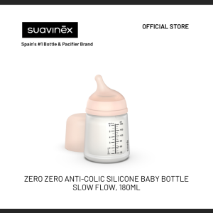 Suavinex Zero Zero Newborn Bottle – 180ml Silicone Anti-Colic BPA-Free