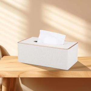 Minimalist Grey White Tissue Paper Storage Box - Toilet Roll Napkin Holder Home Decor Organiser