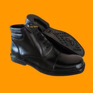 MANDIENS - Sepatu Kulit PDH Medali SJ136 - Boots Kulit Pria Tali Resleting samping - Sepatu Kerja Kulit - Sepatu Pdh Kulit TNI Polri