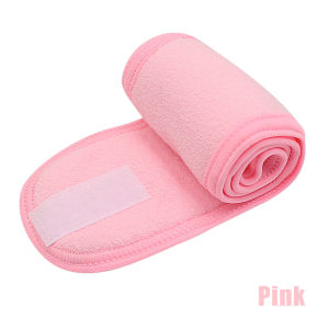 Headband Velcro Facial Wash Headband Thick And Long Cloth Adjustable Elastic Women’s Make Up Spa Wide Hairband Adjustable Head Band Women Yoga Bath Shower Makeup Wash Face Cosmetic Headband Hair Bands Accessories