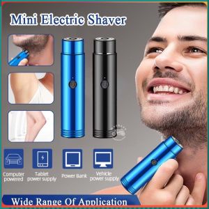 Mini electrik shaver alat cukur elektrik portable USB rechargeable pencukur jenggot kumis bulu ketiak