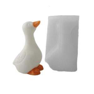 3D Cartoon Duck Silicone Mould Epoxy Resin DIYs Plaster Mold Desktop Decoration Soft Clay Handmade Soap Mold Decors