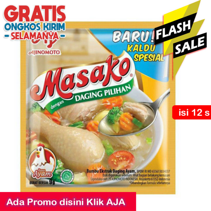 Masako Rasa Ayam Kaldu Ayam 12 Sachet X 9 Gr Lazada Indonesia