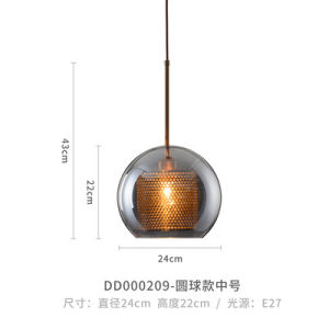 SXH Nordic-style creative restaurant simple retro bar counter small pendant light post-modern hotel single-head glass fixture