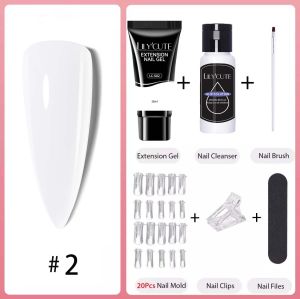 UR SUGAR 6Pcs/Set Nail Art UV Gel Nail Quick Extension Nail Tip Color Nail Tip French Nail Tip Form DIY Tool Set