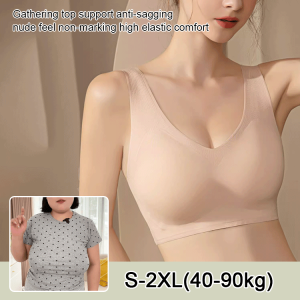 Bra Fashionable Glossy Gathering Perspiration Anti-expansion No Running Cups Women