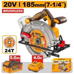 INGCO 20V 7-1/4" CORDLESS CIRCULAR SAW | BRUSHLESS MOTOR | CSLI18513 CSLI1851
