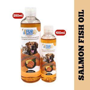 100ml 250ml Salmon Fish Oil Virgin Coconut Oil All Stages Adult Puppy Kitten Furboost Pet Essentials