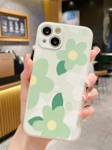 Vivo Y02s Y16 Y22s Y15a Y15s 2021 Y35 Y76 Y77 V21 V23e V25 V25e V27e 4G 5G flower blossom floral pink green beautiful trendy camera protect soft tpu case