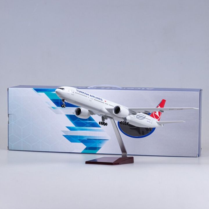 47CM 1/157 Scale 777 B777 Aircraft Turkish Air Airlines Model W Light ...