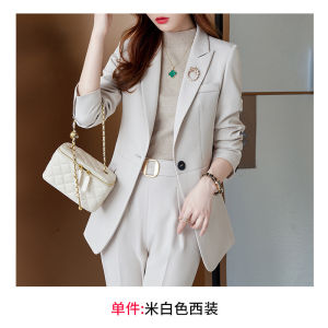 Fashionable and Temperament Korean Version Business Professional Long Sleeve Suit New Autumn/Winter Long Sleeve Suit Set for Women