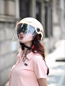 AE New national standard certified electric vehicle helmet mens and womens safety helmet motorcycle half helmet new summer model