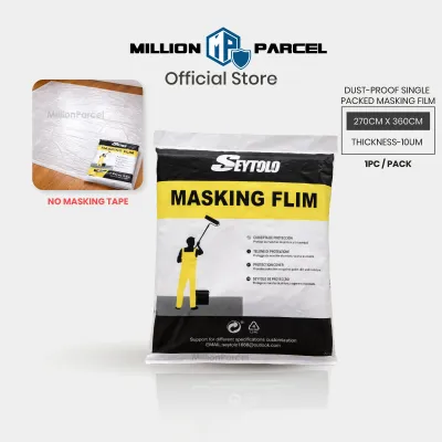 Renovation Plastic Dust Cover | Plastic Cover for Dust Protection | Dust Cover for Furniture | Painting | Masking Tape